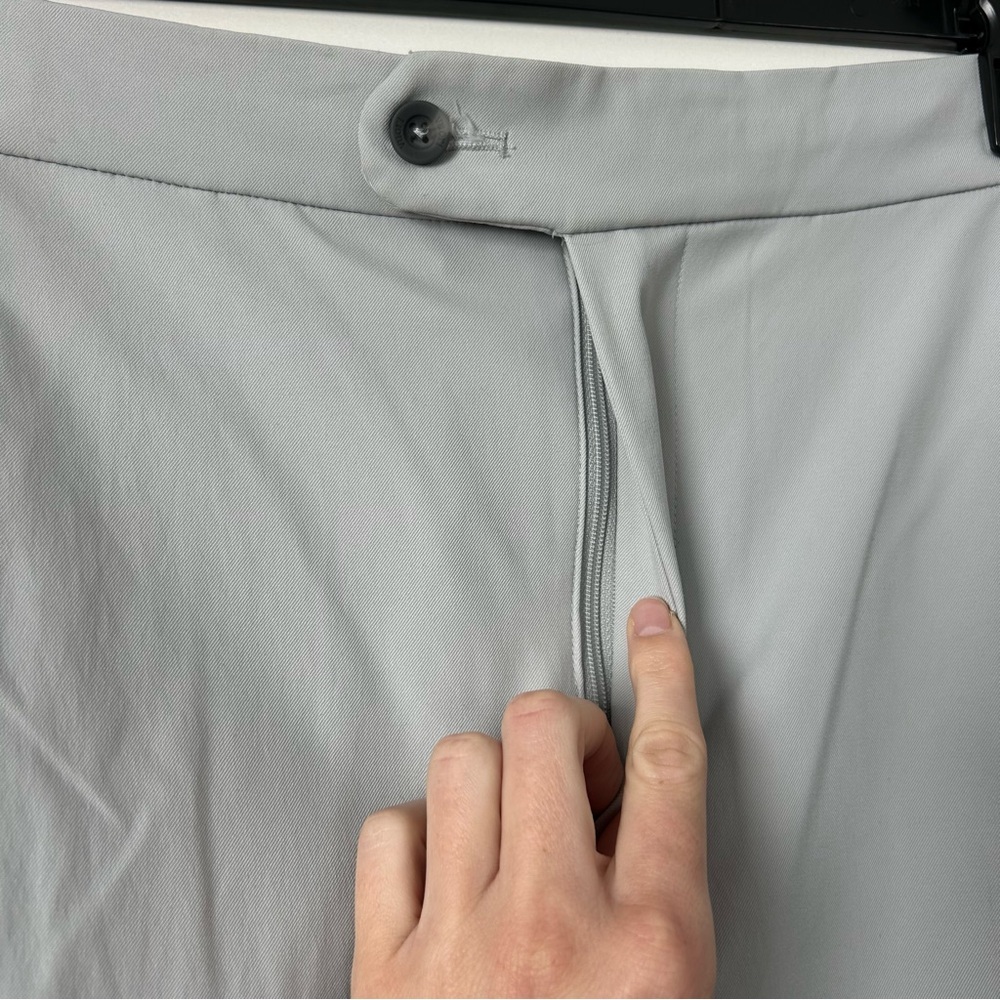 Vuori Meta Chino Slim Straight Pants Light Grey Size 36 - Picture 7 of 16